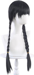 Strój Kostium Wednesday Addams - rozmiar XL (135-145 cm) + Peruka z warkoczami o długości 60cm