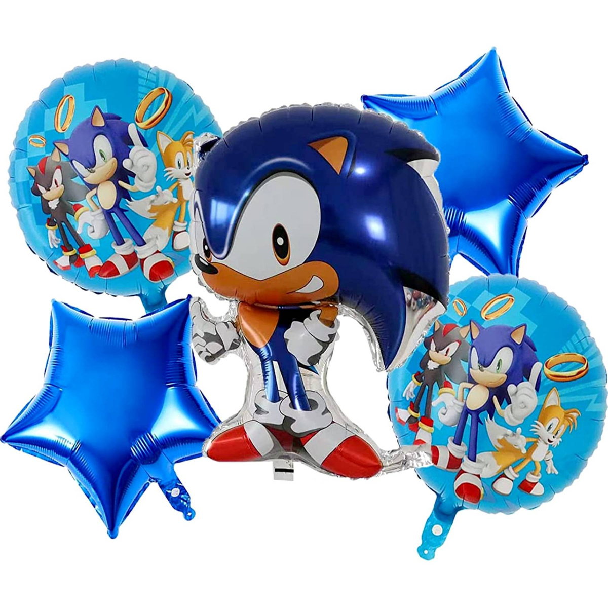 Zestaw balonów urodzinowych Sonic na hel