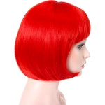 Czerwona Peruka Bob z Grzywką Retro Lata 60