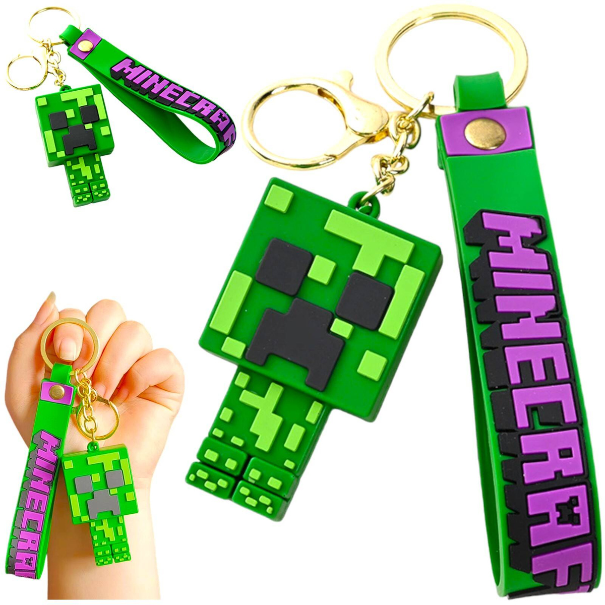 MINECRAFT Breloczek do kluczy Zawieszka do Plecaka Figurka