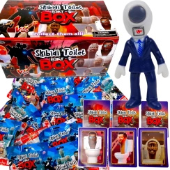 SKIBIDI TOILET - SASZETKA NIESPODZIANKA SKIBIDI TOILET FIGURKA + 3 KARTY KOLEKCJONERSKIE