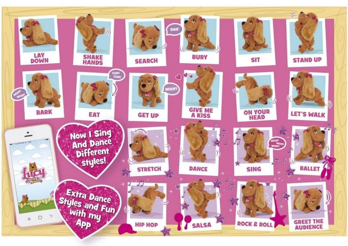 TM TOYS Interaktywny piesek Lucy Sing & Dance