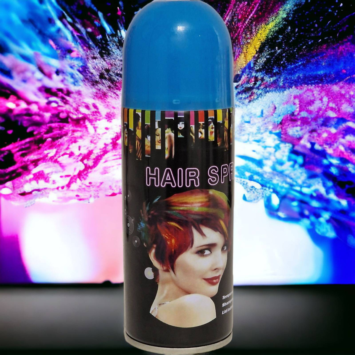 Kolorowy Spray do włosów, farba zmywalna koloryzująca NIEBIESKA