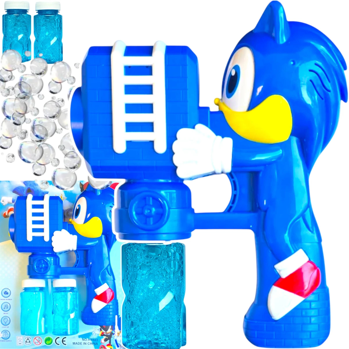 SONIC – PISTOLET DO BANIEK MYDLANYCH ZABAWKA DLA DZIECI AUTOMATYCZNY GENERATOR BANIEK