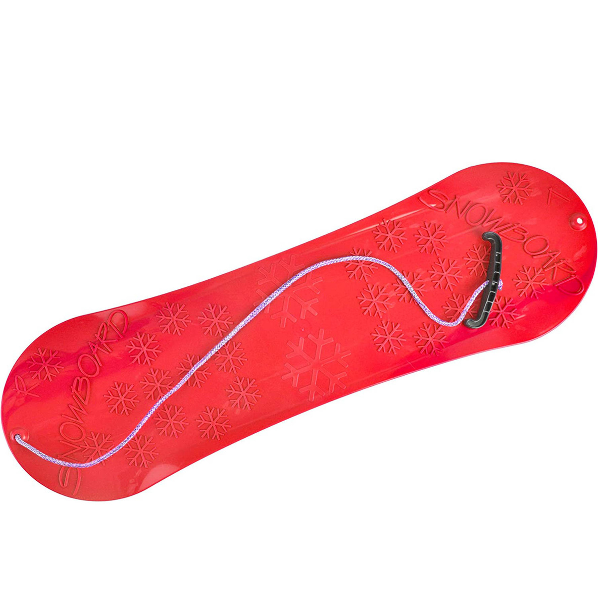 Snowboard plastikowy ślizg czerwony
