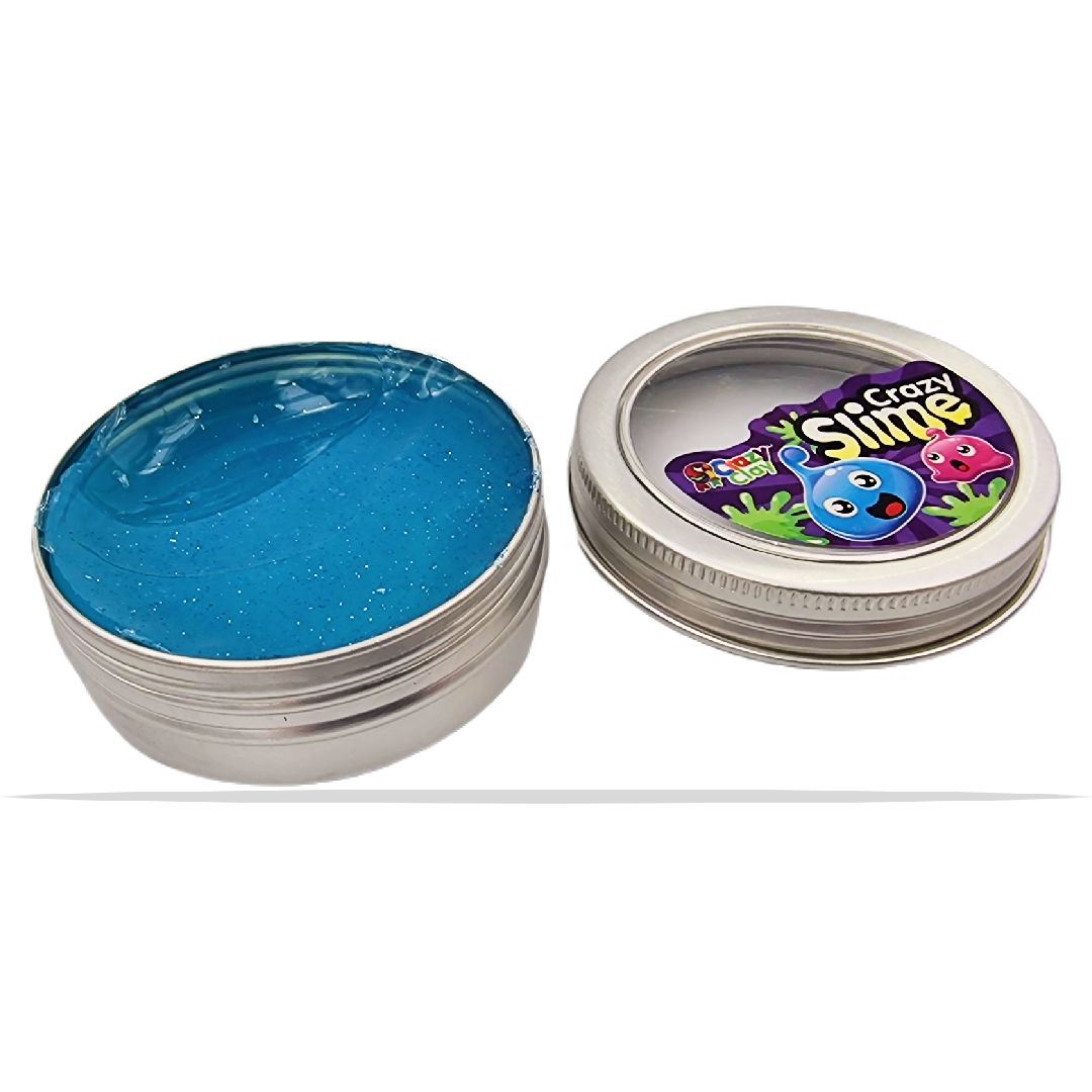 Slime z brokatem zamknięty w puszce